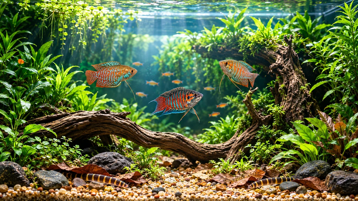 Sfeerimpressie van het Rijstveld-aquarium